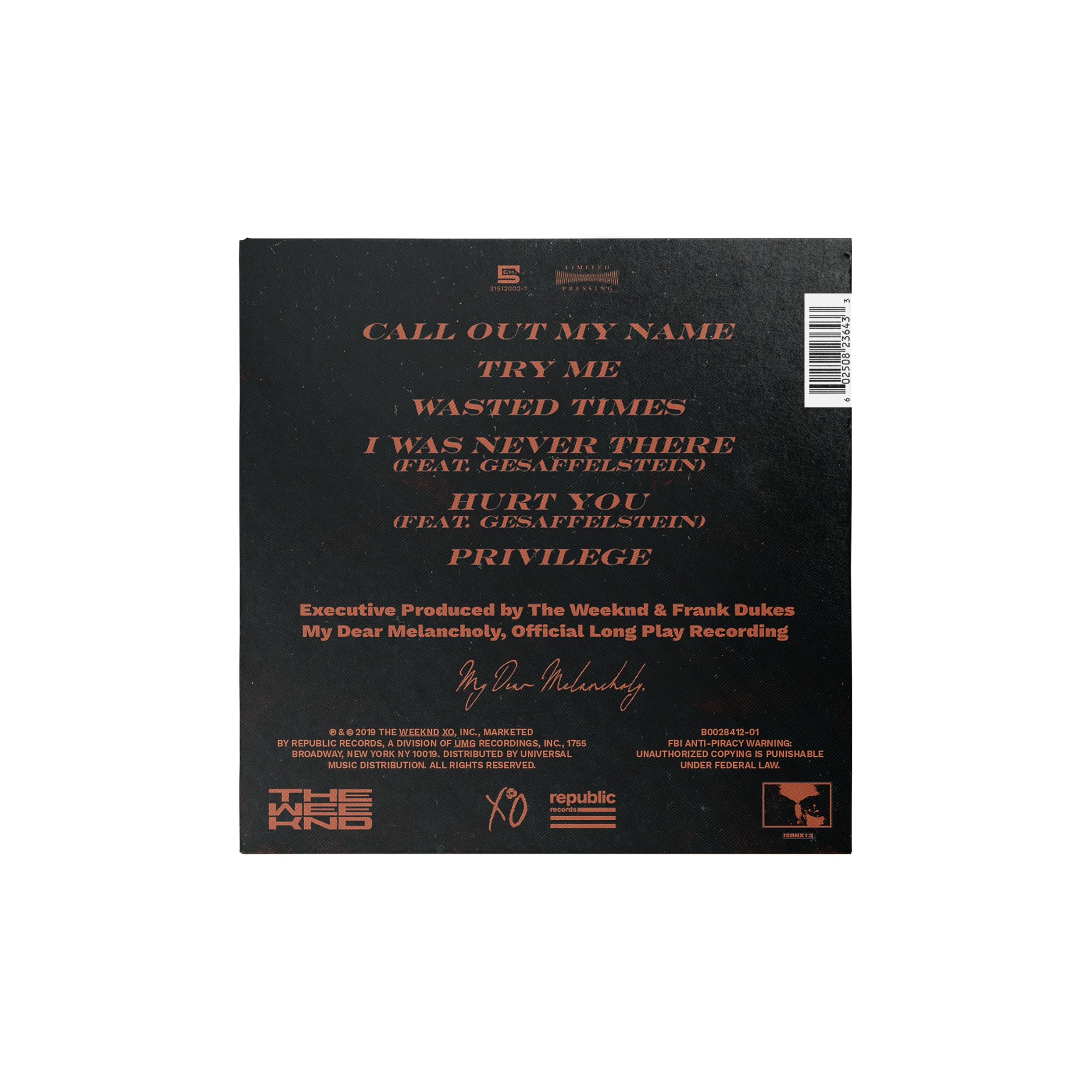 My Dear Melancholy,