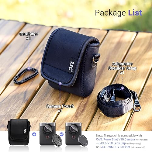 Miniatura 6 de Funda de transporte de neopreno para cámara Canon PowerShot V10 Vlog, funda para cámara, bolsa cruzada con correa y mosquetón para Osmo Action 5 Pro