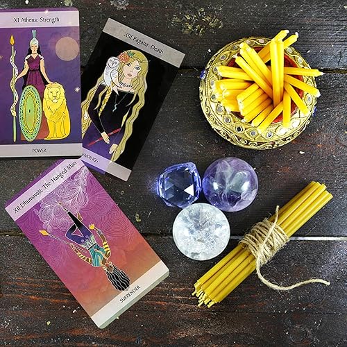 Miniatura 10 de 78 cartas de tarot TAPO, con cubierta mágica de medianoche, cubierta de oráculo espiritual, cubierta de oráculo de diosa mítica, cubierta de reino