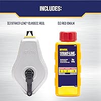 Vista 2 de IRWIN Tools STRAIT-LINE Línea de tiza, carrete clásico, rojo, 100 pies (IWHT48441RC)
