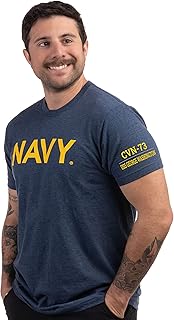 Navy Chest Print & U.S. Military Sleeve Flag | Naval Veteran Sailor Style Shirt