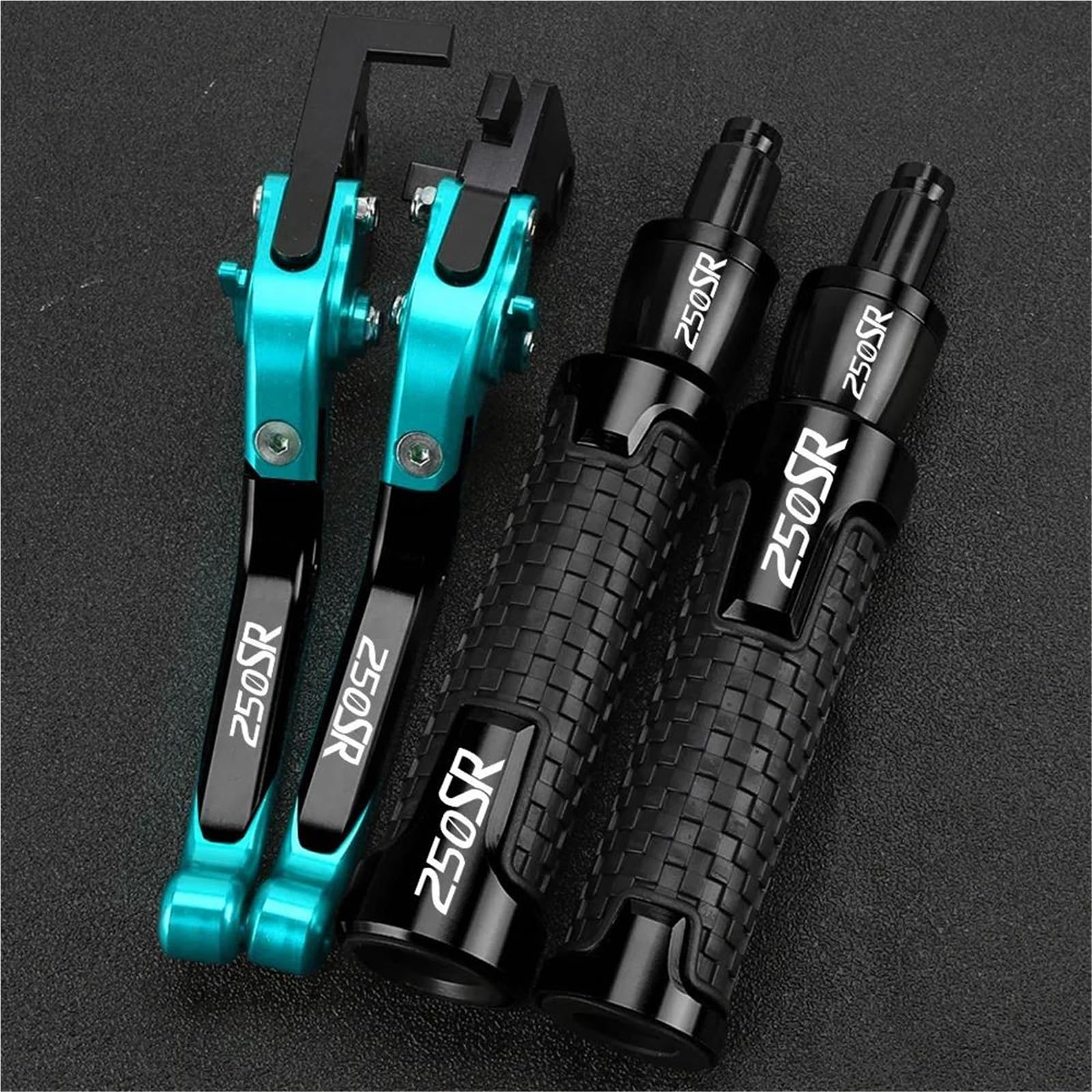 Tgvselpj Blue 3 Motorcycle Part Motorcycle Extendable Brake Clutch Levers Handlebar Handle Grips Ends Caps For Cfmoto 250Sr 250 Sr 2017-2025(Blue 3)