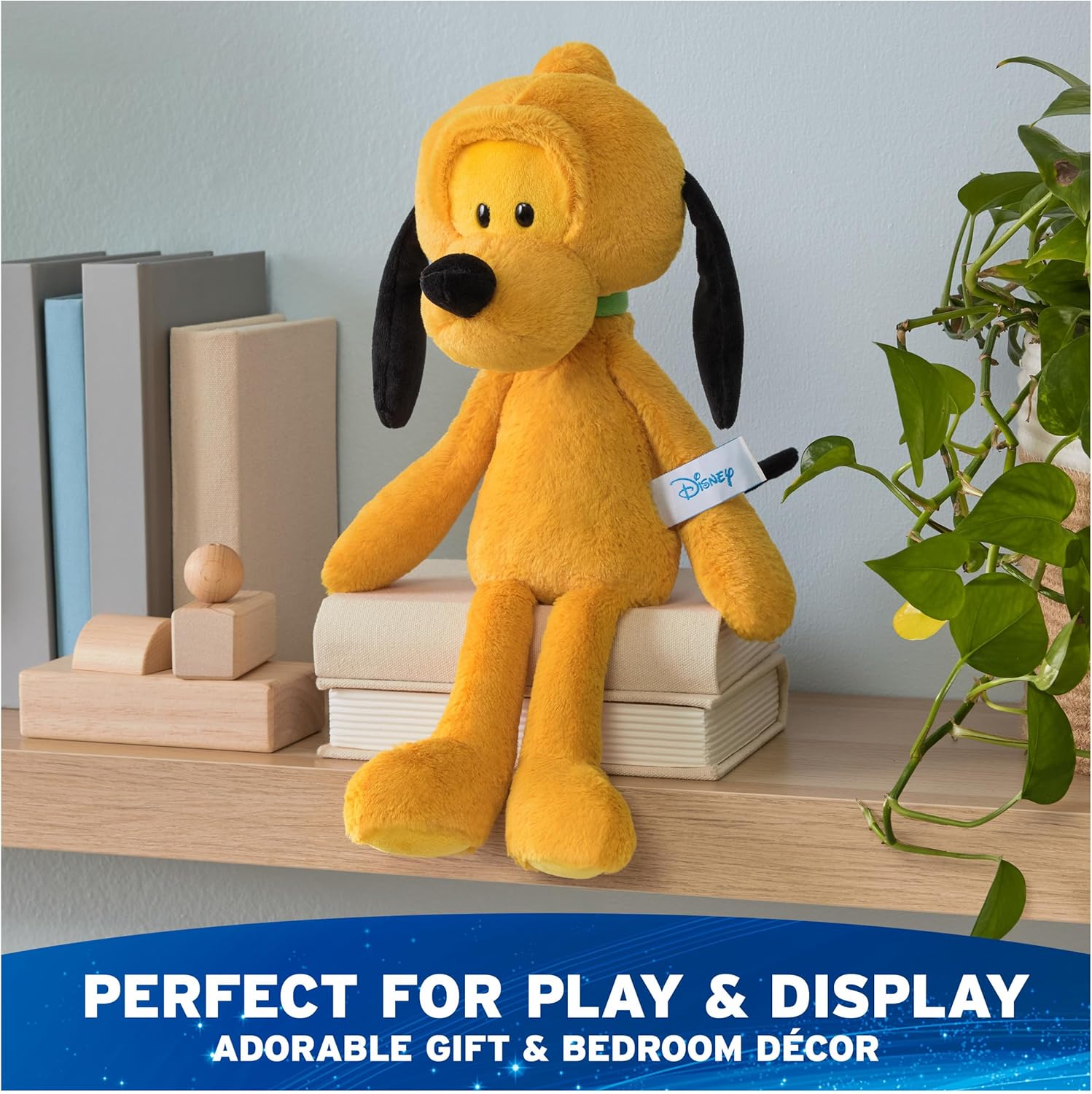 GUND Disney Official Pluto Toothpick Plush, Pluto Dog Stuffed Animal for Ages 1 and Up, Yellow, 15”