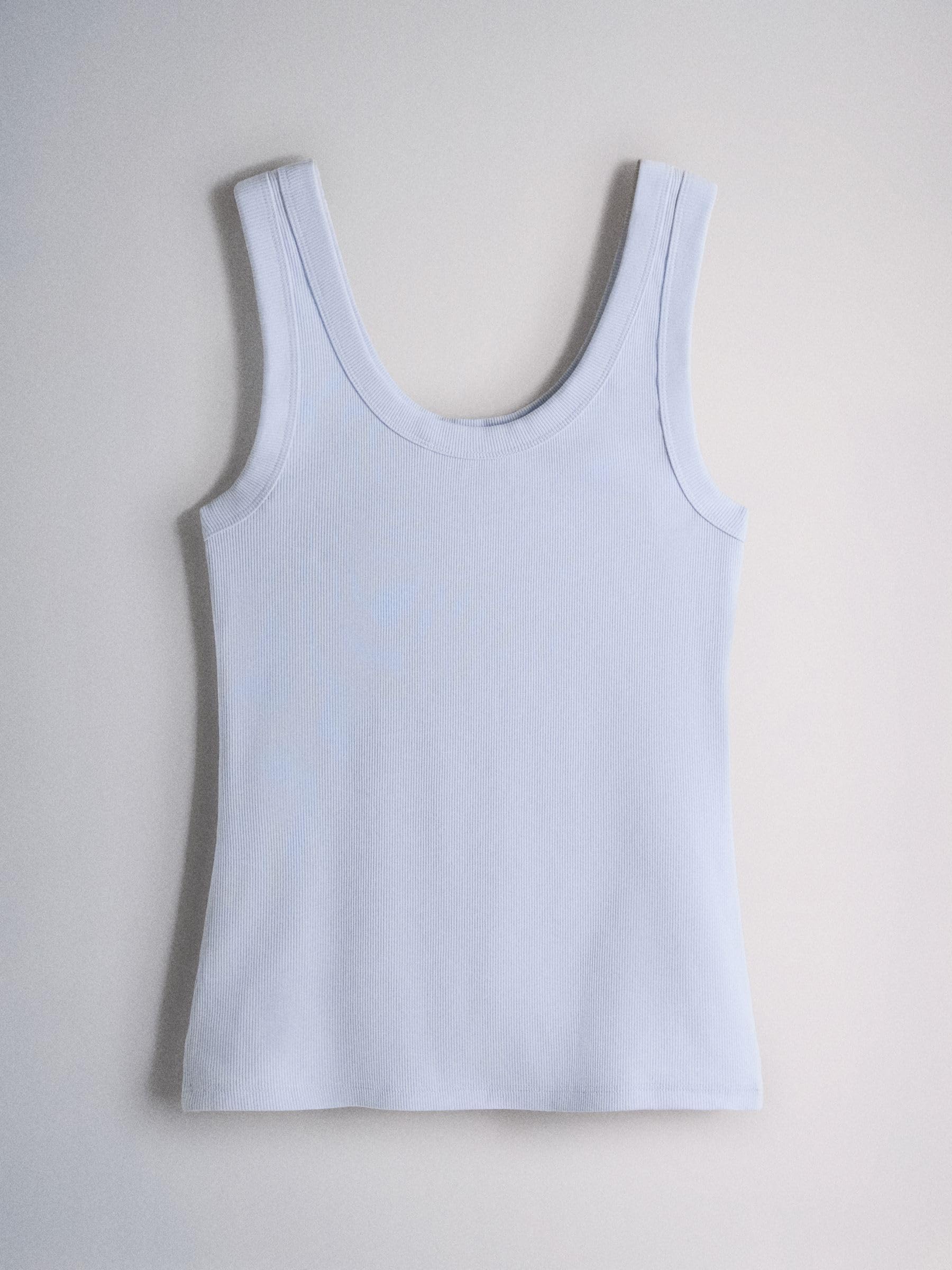 THE SET Donne Confezione da 5 canotte a coste con scollo rotondo
