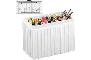 Folding Ice Table - Portable Cooler Table for Parties and Outdoor Events