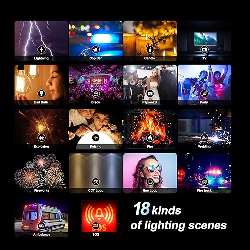 Miniatura 9 de GVM - Luz de video LED RGB con kits de iluminación, panel de luz LED 680RS 50W con control Bluetooth, 2 paquetes de iluminación de fotografía para