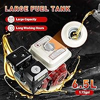 Vista 3 de Motor de gas refrigerado por aire de 4 tiempos de 6.5 HP, motor de gasolina de arranque de 200 cc, sistema de refrigeración por aire OHV, eje