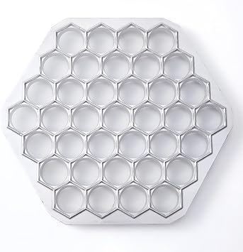 Pelmeni Maker 37-Hole Aluminum Pelmeni Mold, Russian Ravioli Maker, Dumplings Mold for Homemade Siberian Meat Dumplings, Pierogi, and Pastry Dough Press