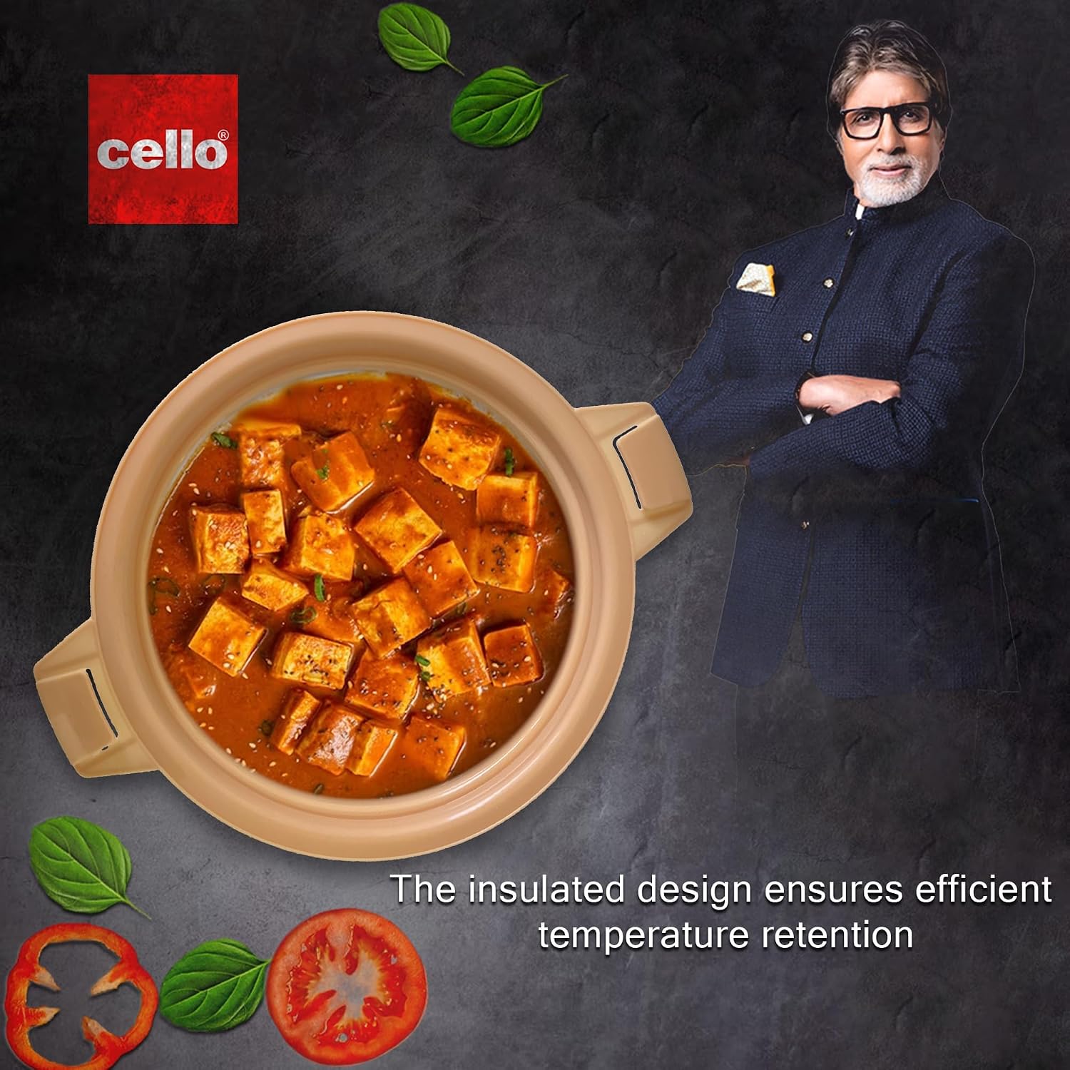 Cello Chef Super Insulated Hot Pot Gift Set, 3 Pieces, Beige