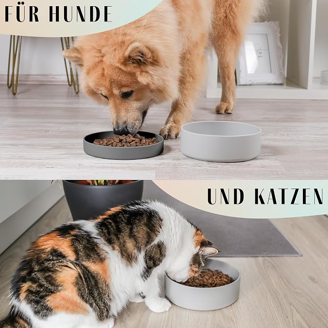 Foto 8 de 8 de ne&no® Cuenco de silicona para perros de 1200 ml con tapa para perros pequeños y medianos