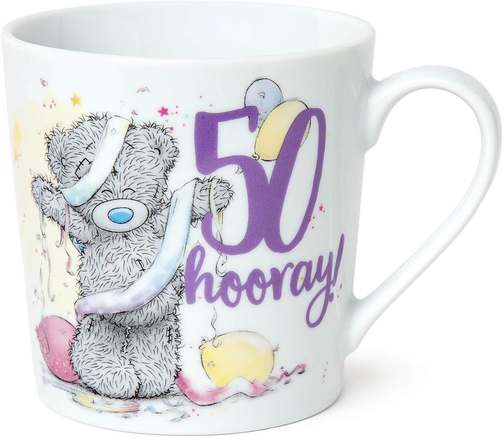 Me to You 50th Birthday Tatty Teddy Boxed Mug, Ceramic, Blue,gold,grey
