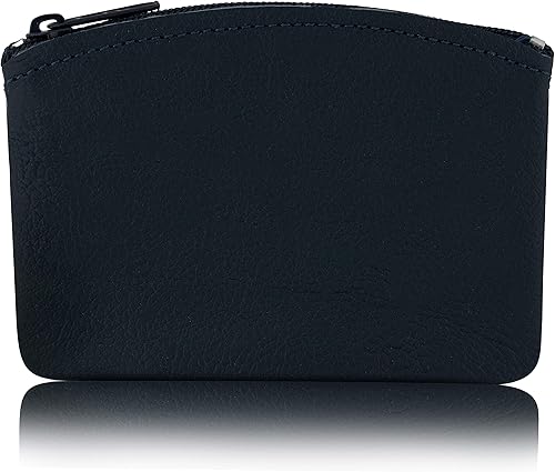 Miniatura 7 de Nabob Leather - Monedero de cuero genuino con cremallera fabricado en Estados Unidos