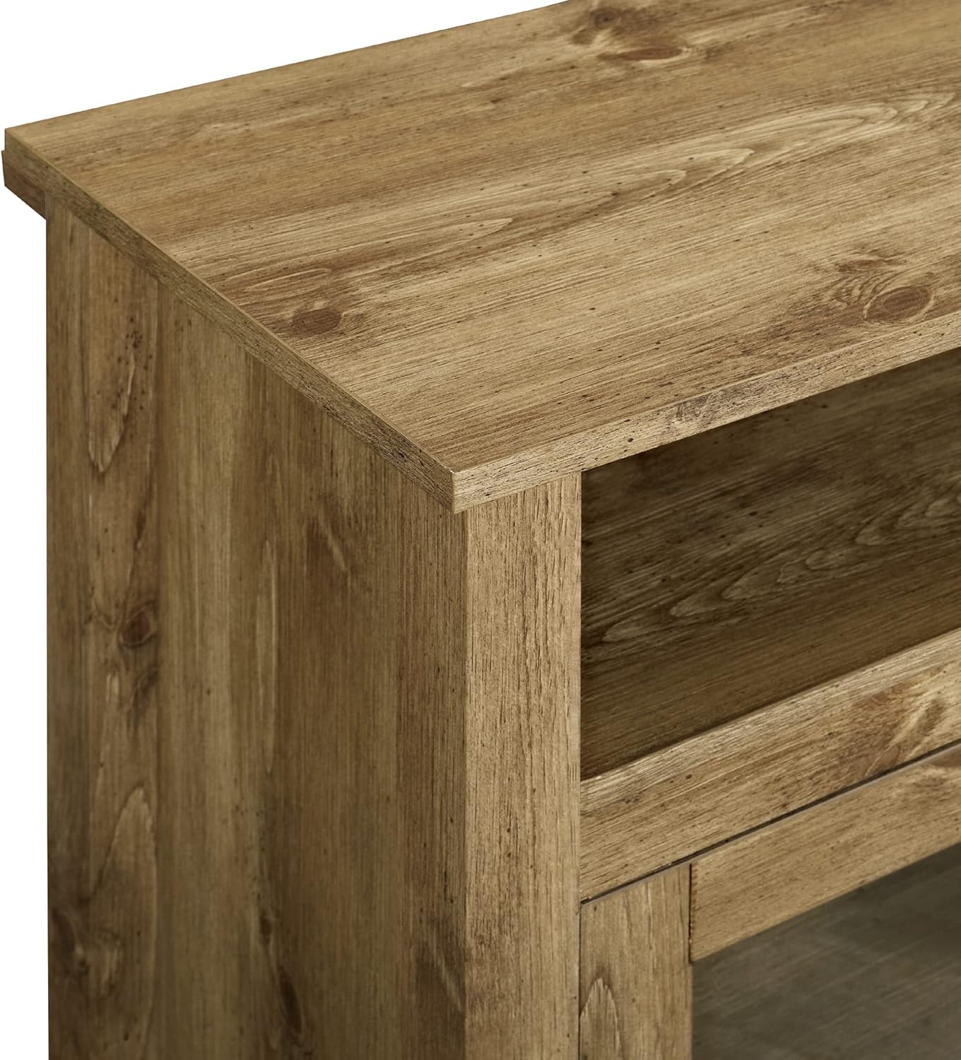 HOME ACCENT FURNISHINGS New 58 Inch Wide Highboy Fireplace Television Stand in Barnwood Finish