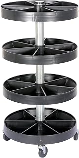 Vestil PBIN-19 Plastic Portable Parts Bin 19-1/2 In. x 19-1/2 In. x 38-1/2 In. 220 Lb. Capacity Black