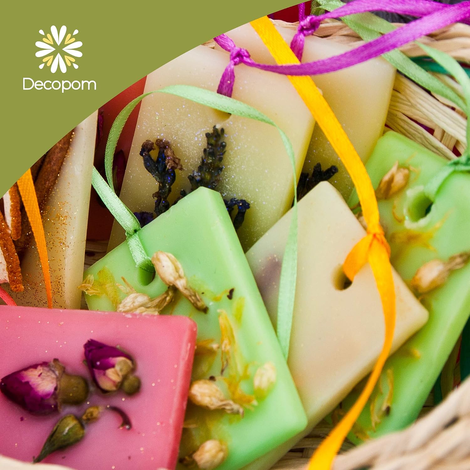 Dried Herbs and Flowers for Soap Making - 12 Mix Pack Flower Arrangements Rose Petals Lavender Jasmine and More - for DIY Crafts Projects Bath Candle Lip Gloss Essential Oils Herbal Witch Decorations