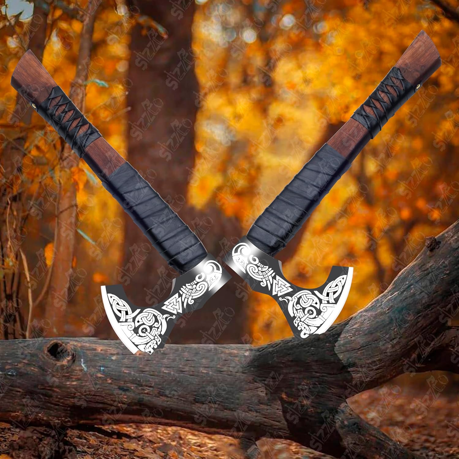 Norse Viking Axe - Bearded Hatchet for Camping, Throwing, and Woodworking | Berserker Hand Axe Gifts for Men | Viking Gifts, Tomahawk Tool for Him, Christmas, Anniversary, Birthday Gift for Him/Her