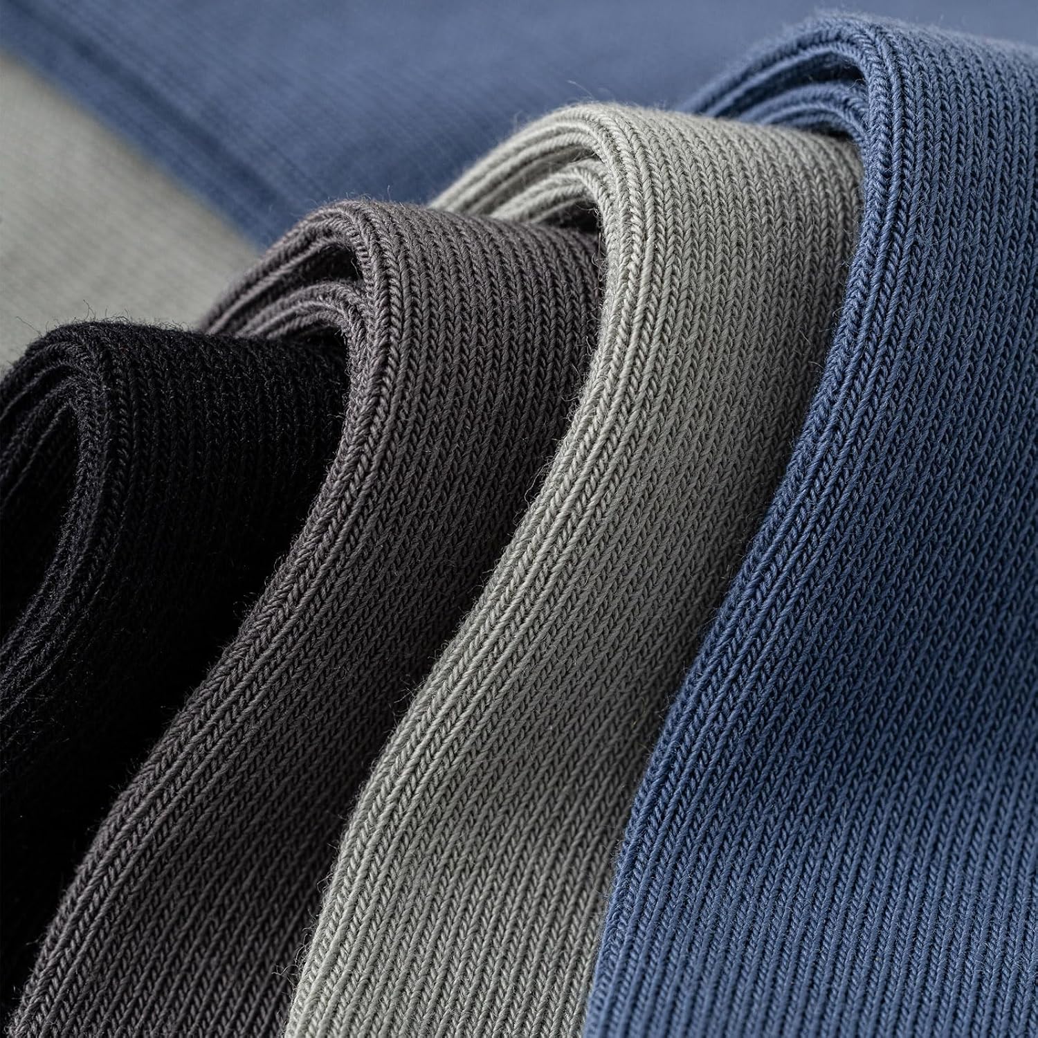 Men's Cotton Crew Socks - Breathable, Odor-Resistant Dress Socks - Business/Casual Socks 4 Pairs Sizes 6-12 - Image 3