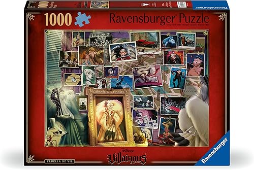 Miniatura 9 de Ravensburger Disney Villainous Cruella de Vil - Rompecabezas de 1000 piezas para adultos - 16886 - Cada pieza es única, la tecnología Softclick