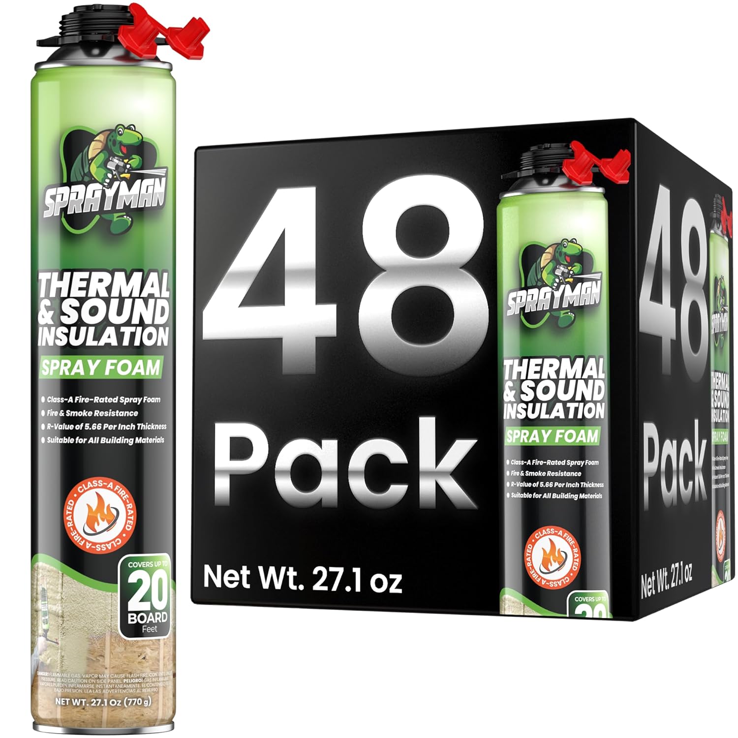 Spray Foam Insulation 960 Sq Ft - Closed Cell (48 pack)