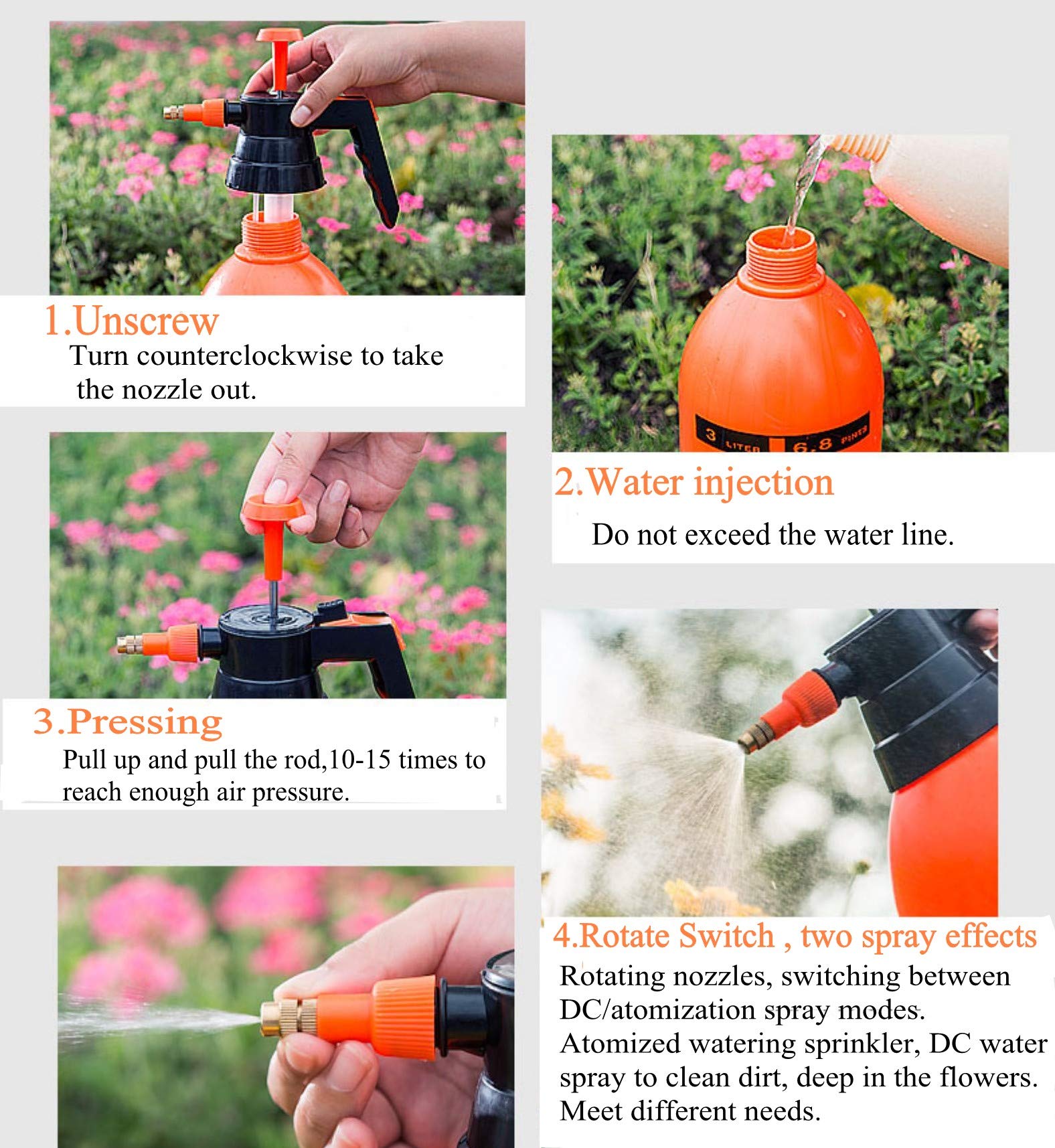 Spruzzino Nebulizzatore Da Giardino 2L: Pratico, Resistente E Facile Da Usare