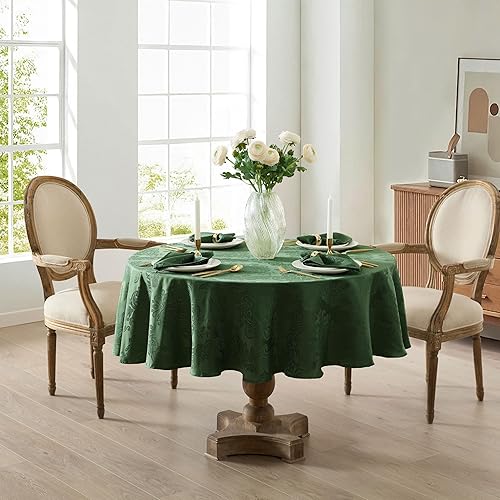 Vista 77 de Newbridge Barcelona - Manteles de tela de damasco, no planchables, antimanchas Borgoña