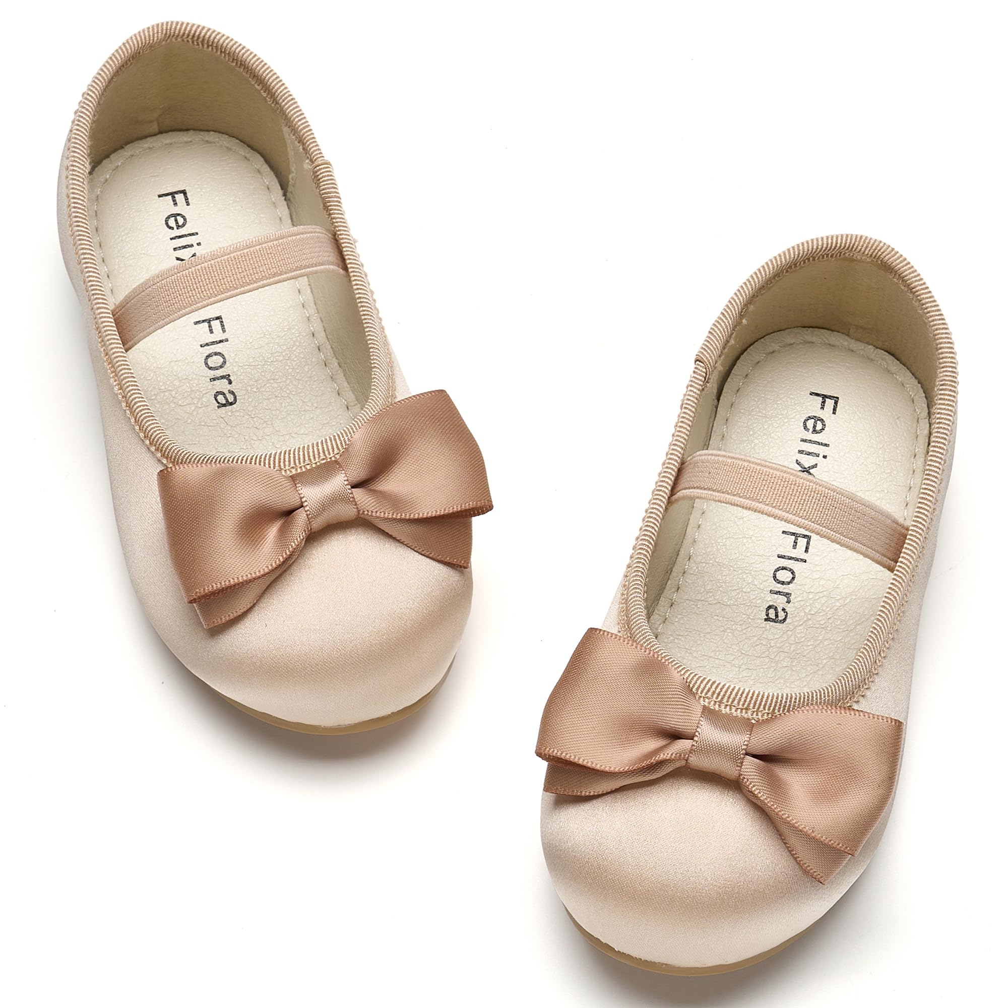 Felix &amp; Flora Toddler Flower Girl Dress Shoes - Girl Ballet Flats Party School Shoes Wedding