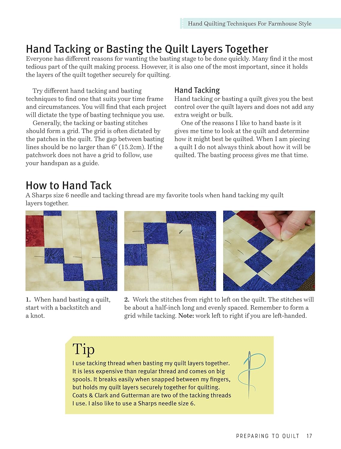 Hand Quilting Techniques for Farmhouse Style: Easy, Stress-Free Ways to Quickly Hand Quilt (Landauer) 32 Utility Designs, 11 Step-by-Step Projects, Stitches, Binding, Finishing, Basting, and More - Image 8