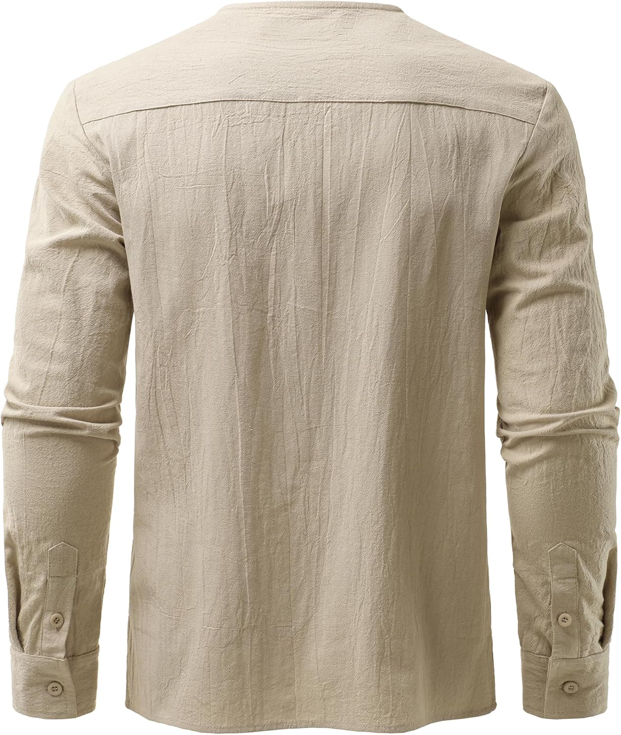 JOGAL Mens Renaissance Shirt Medieval Pirate Viking Halloween Costume Gothic Steampunk Retro Long Sleeve Lace Up Shirts - Image 3