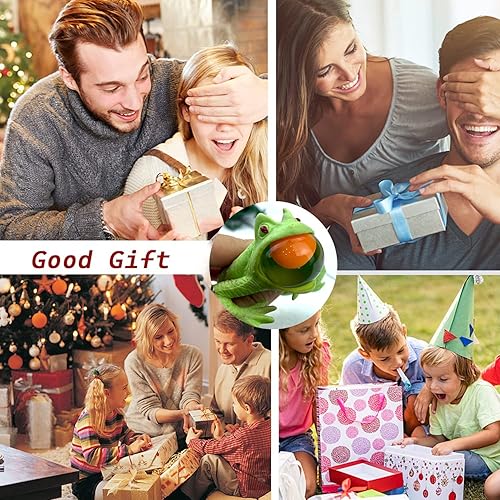 Miniatura 7 de Paquete de 3 juguetes de rana para apretar, bolas de estrés de rana verde, juguetes sensoriales para adultos, alivio de ansiedad, pelota antiestrés