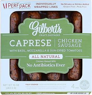 Caprese Chicken Sausage, 10 Ounce