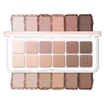 CLIO Pro Eye Palette Air, 12-Color All Matte Eye Shadow, Air-Fit Pigmented Buildable Color, Low Fallout, Soft Brown Neutral Tone for Daily Makeup, Korean Heritage Edition M21 MOGAMJU LIBRARY