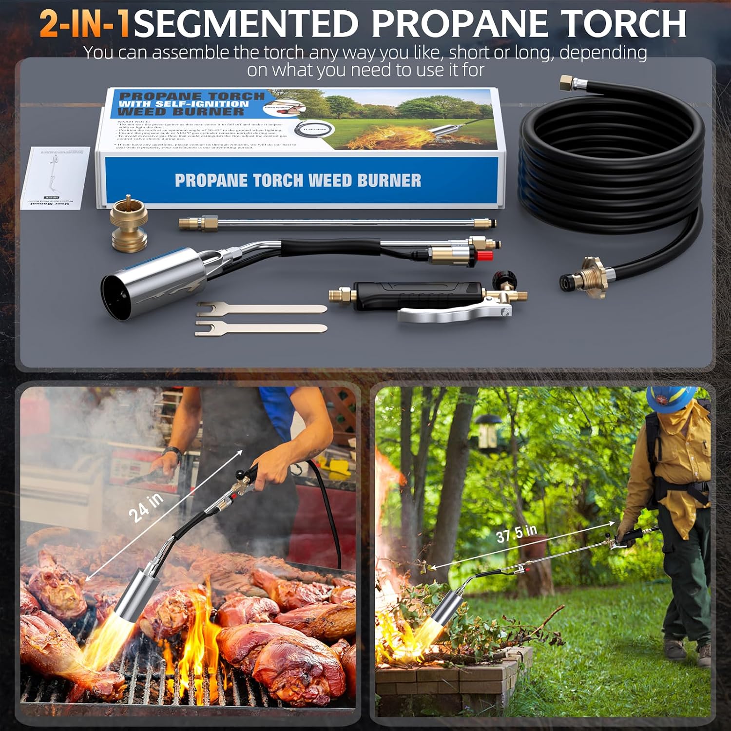 Propane Weed Torch, Weed Burner with Flame Control, Up to 4000°F