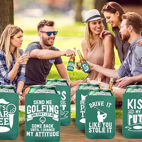 Miniatura 7 de Para decoraciones de fiesta de golf, enfriador de latas de cerveza, Koozies divertidos para despedidas de soltera, regalos de despedida de soltera,