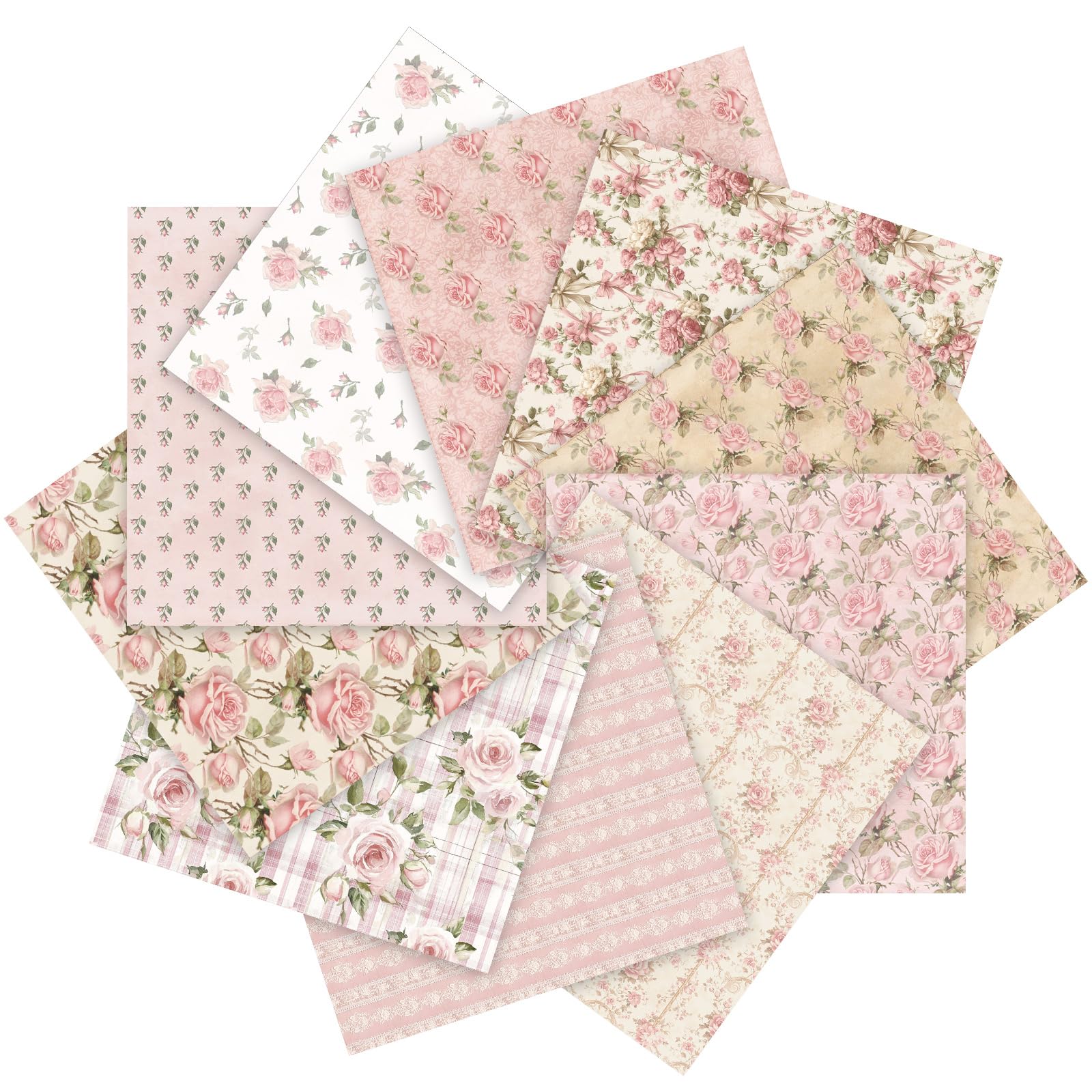 Tudomro 10 Pcs Blue Floral Fabric Squares Bundles 20 x 20 Inch Cotton Hydrangea Quilting Fabric Blue Spring Flower Fat Quarters Printed Cloth Quilt Patchwork Material for Sewing DIY Craft Supplie — view 10