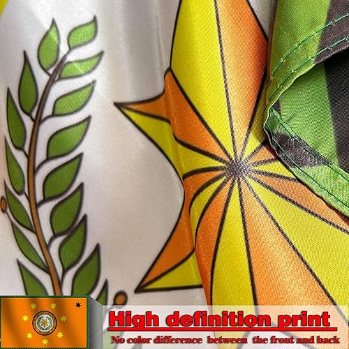 Miniatura 9 de Bandera de pueblo nativo americano Triba Abenaki de 3 x 5 pies, grande, tela de seda suave 100D para interiores y exteriores, 36 x 60 pulgadas,