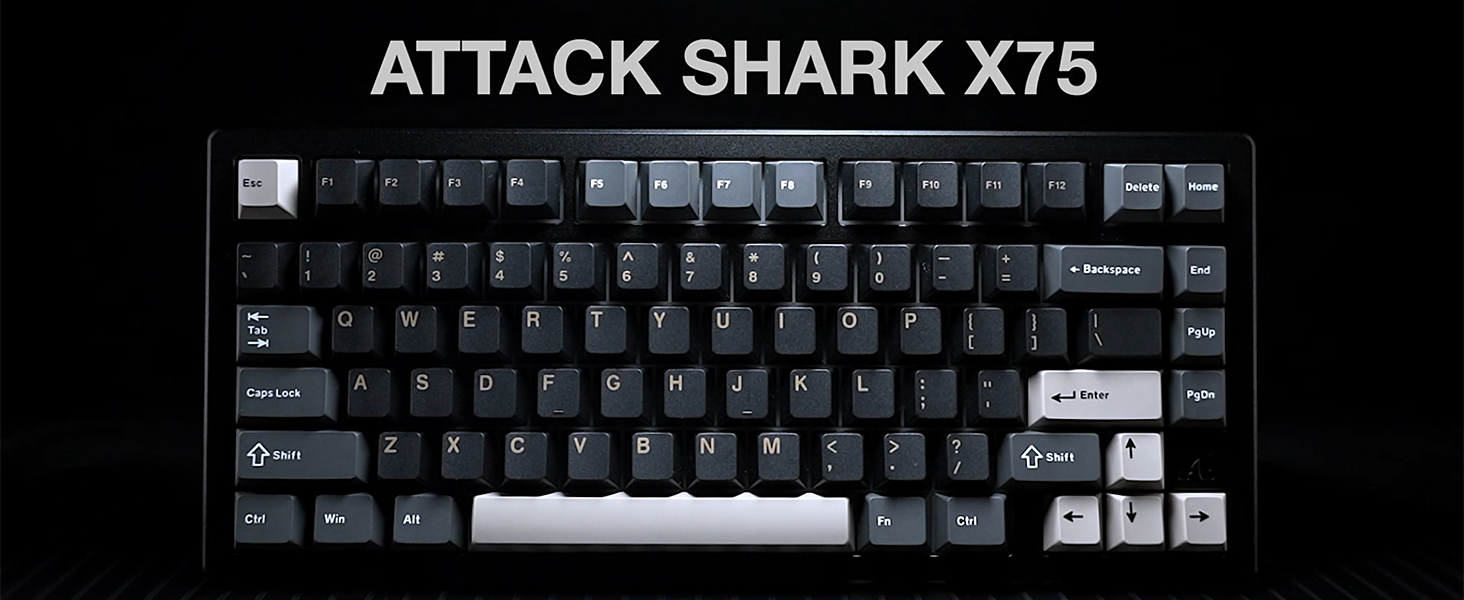 Amazon.com: ATTACK SHARK X75-QMK Wireless Mechanical Gaming