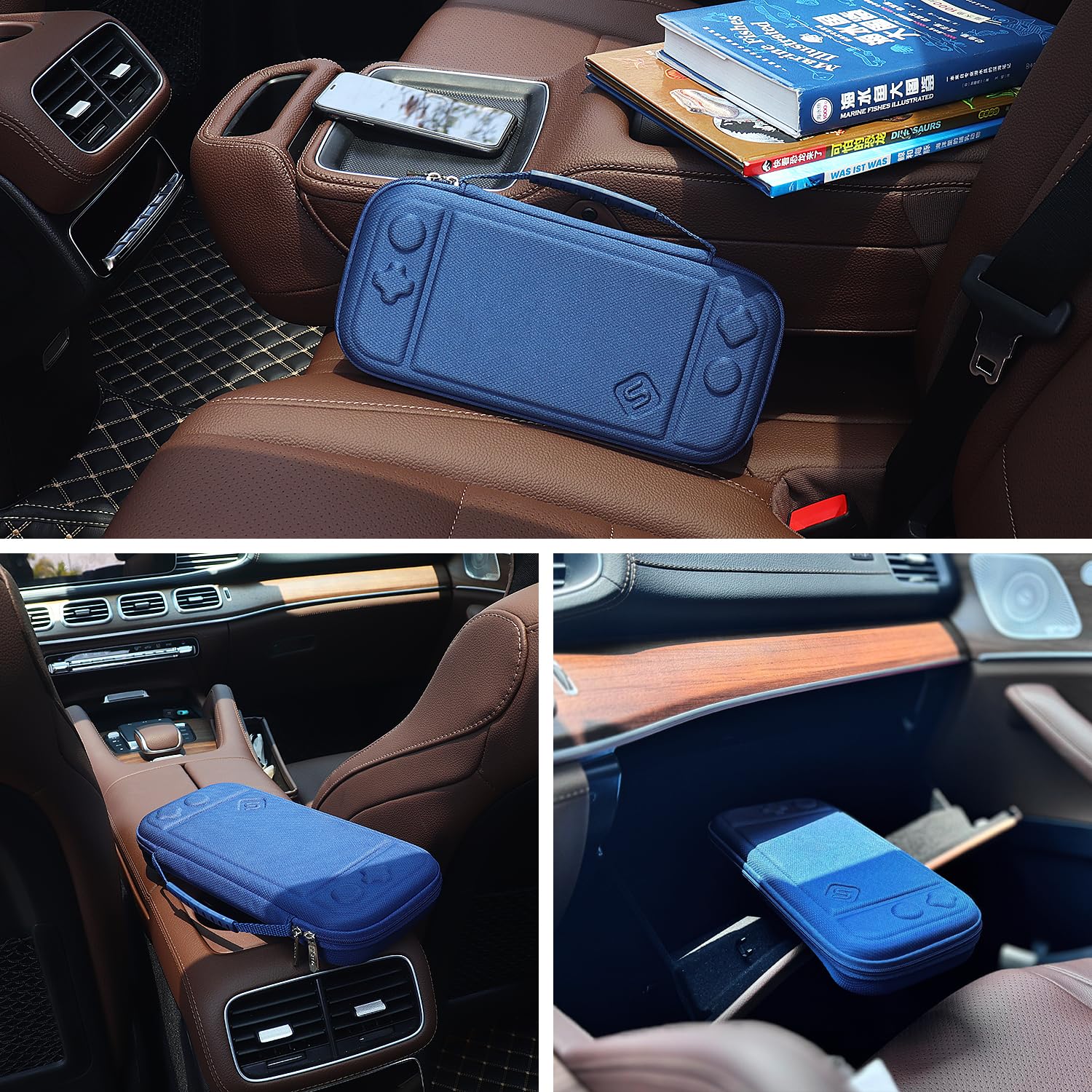 sisma Slim Carrying Case Compatible with Nintendo Switch 2, Hard Shell Protection Portable Travel Protective Case Accessories Storage & 12 Game Card Holders, Blue - Image 9