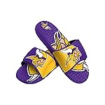 FOCO Minnesota Vikings NFL Mens Colorblock Big Logo Gel Slides - XL