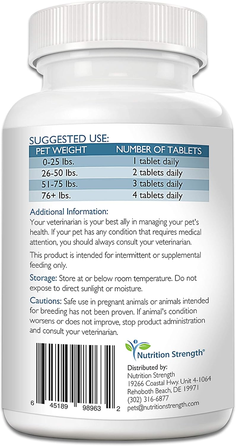 Adrenal Support for Dogs, Support for Dogs with Cushing's Disease, Maintain a Healthy Coat and Skin, Promote Normal Urination, Thirst and Appetite, 120 Chewable Tablets
