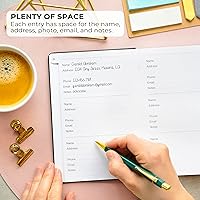 Vista 3 de Clever Fox - Libreta de direcciones con pestañas alfabéticas - Libro de teléfono y direcciones de cuero PU para mantener los contactos seguros