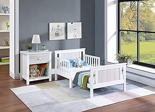 Olive & Opie Connelly Toddler Bed White & Rockport Gray