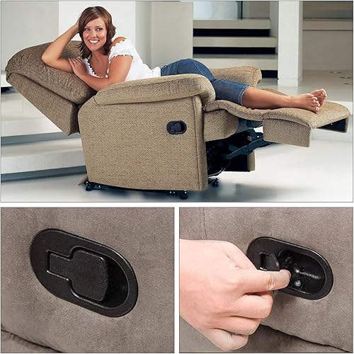Miniatura 5 de Juego de 2 piezas de repuesto para sillón reclinable, mango de liberación reclinable duradero con cable de tracción reclinable, piezas de repuesto