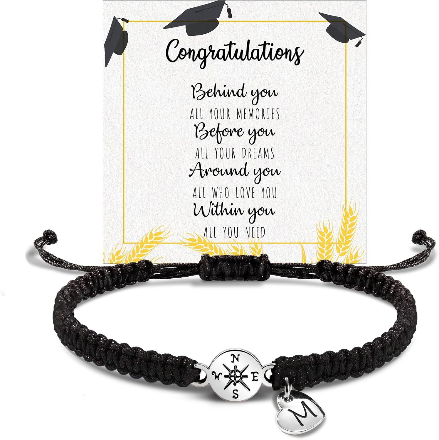 2026 Graduation Gifts, Graduation Gift for Her High School College Graduation Gifts for Teen Girls 5th 8th Grade Masters Degree Grads Initial Bracelets for Women Letter A-Z Charm Bracelet Daughter Niece Granddaughter Girlfriend Jewelry