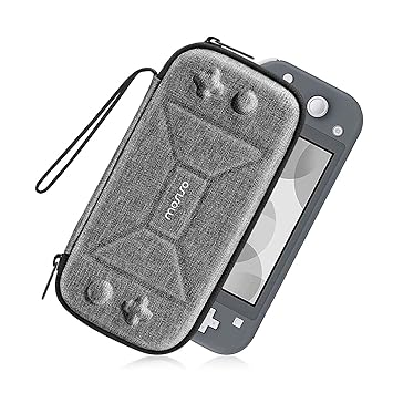 MOSISO Carrying Case Only Compatible with Nintendo Switch Lite (July 2019 Released 5.5 Inch), Portable Protective EVA Hard Shell Cover with Handle Travel Organizer Storage with 8 Game Cartridges, Gray