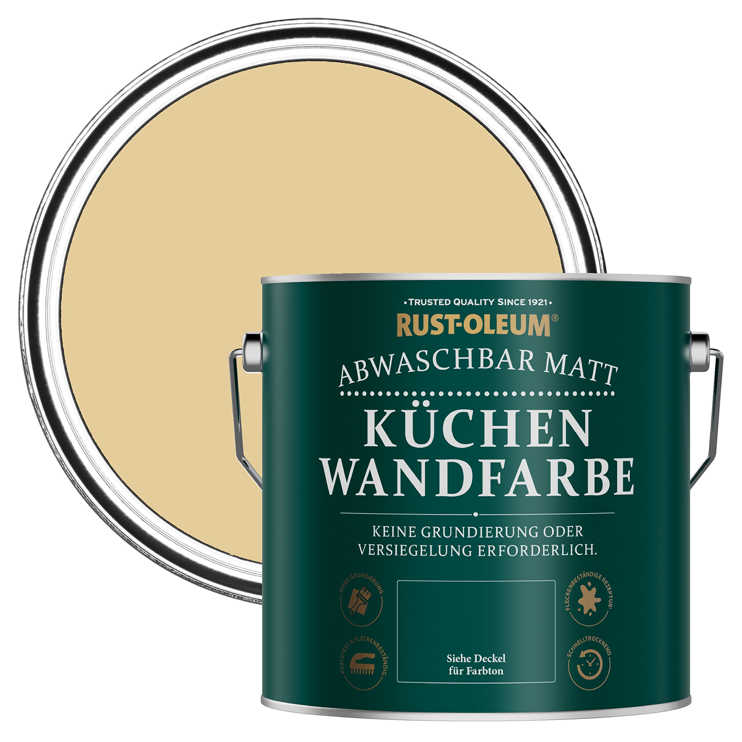Rust-Oleum abwaschbare matte, geruchsarme beige Küchenwandfarbe - Sandsturm 2,5 Litres