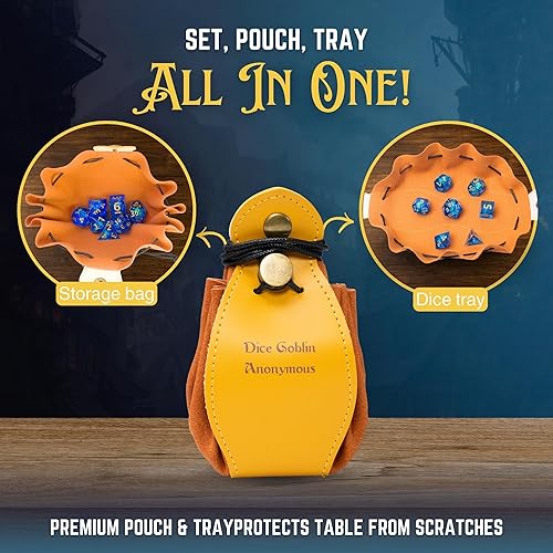 Miniatura 5 de DND - Juego de 7 dados poliédricos de resina de borde afilado para Calabozos y Dragones con bolsa de dados  bandeja y calcomanías (océano aberrante)