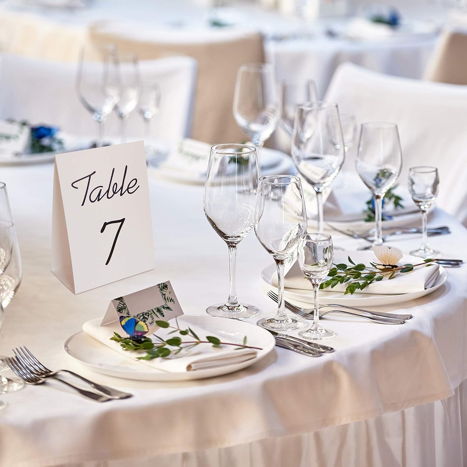 Table Numbers 1-25 - Double-Sided Rustic Table Numbers for Wedding - Restaurant Cards - Tent Place Cards - Classic Place Nubers for Wedding, Reception, Party, Event, Celebrations