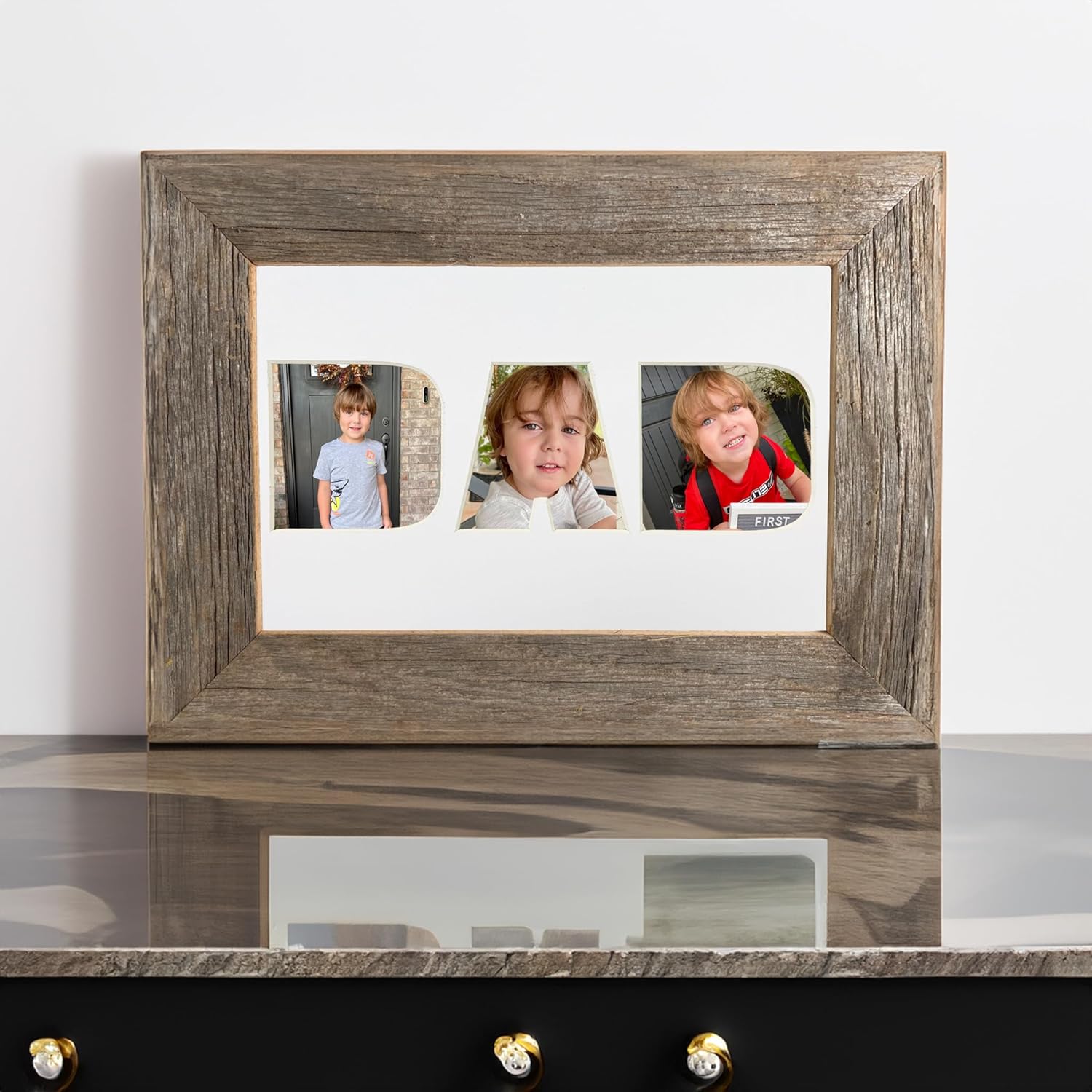 BARNWOODUSA Mom Picture Frame Made from Reclaimed Wood Perfect for Mother's Day, Birthday, New Mom, or any Occasion Gift