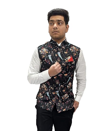 printed nehru coat