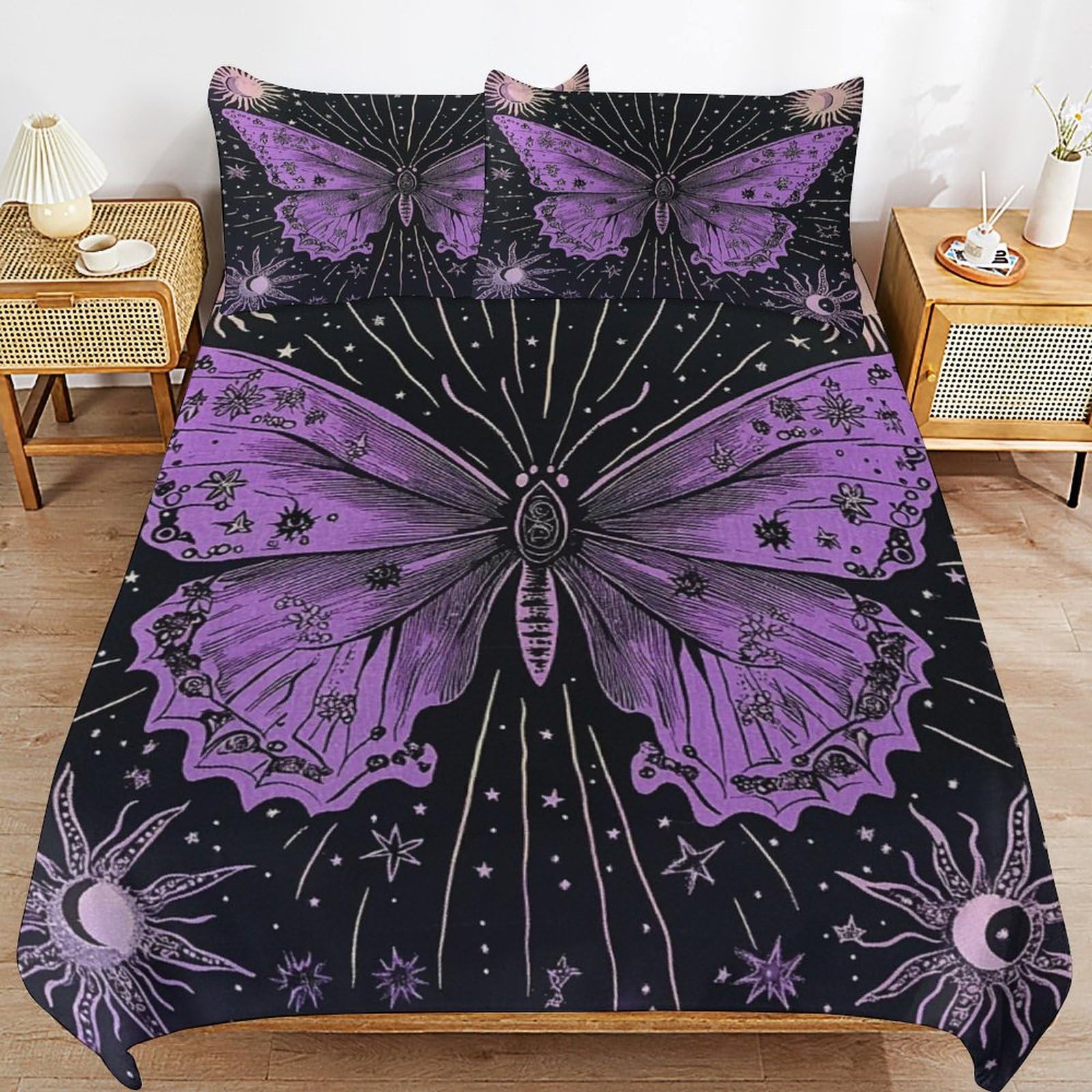 Parure de lit papillon 220x240 idéale pour décorer une chambre de fille ou garçon